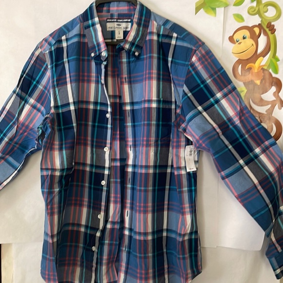 OLD NAVY Plaid Button Down Long Sleeve Shirt - Picture 2 of 4
